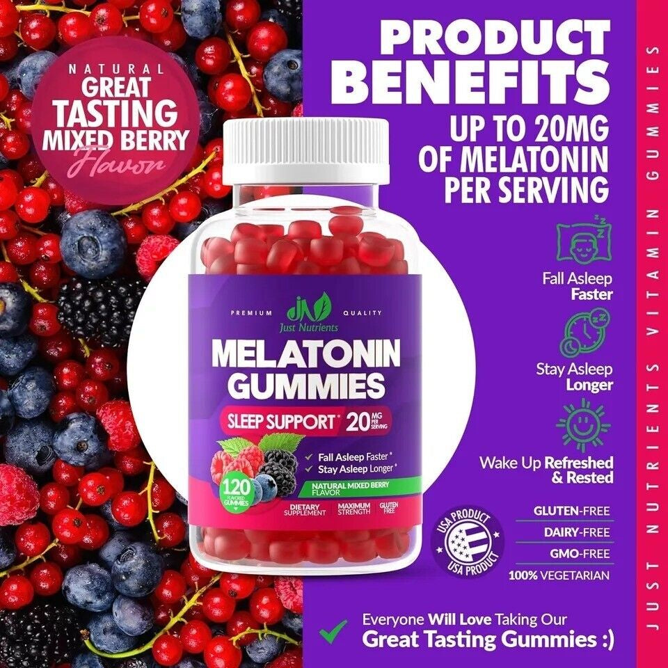 Melatonin 20Mg Gummies for Adults (120 Count) - Maximum Strength Sleep Gummies