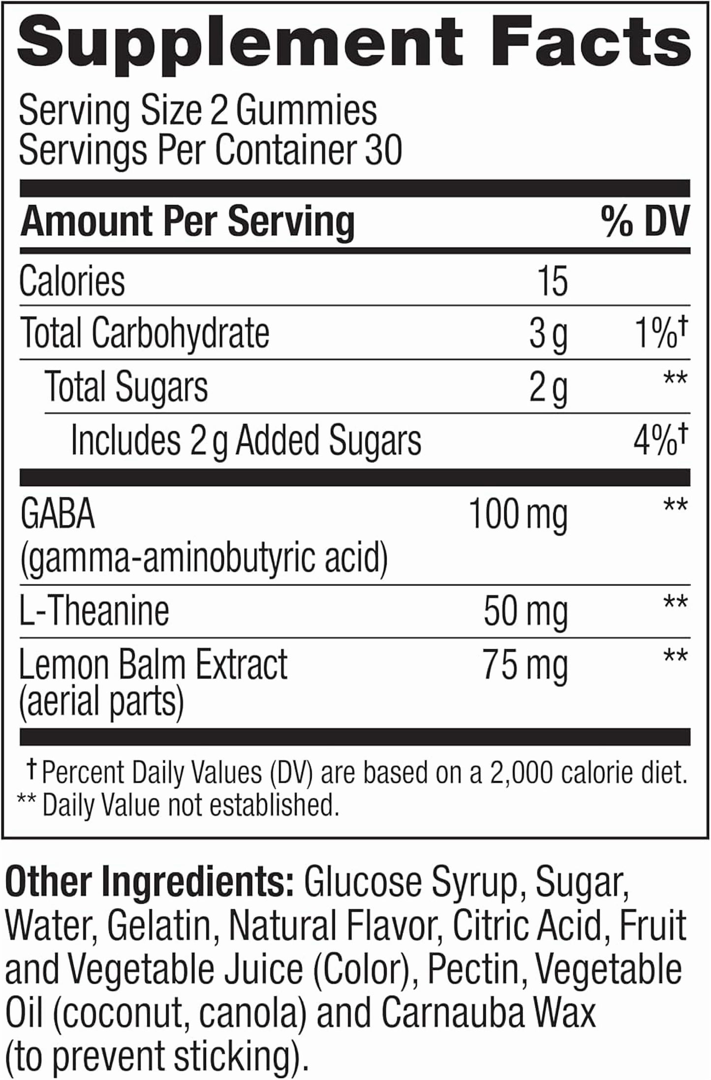Goodbye Stress Gummy, GABA, L-Theanine, Lemon Balm, Chamomile, Berry, 60 Ct