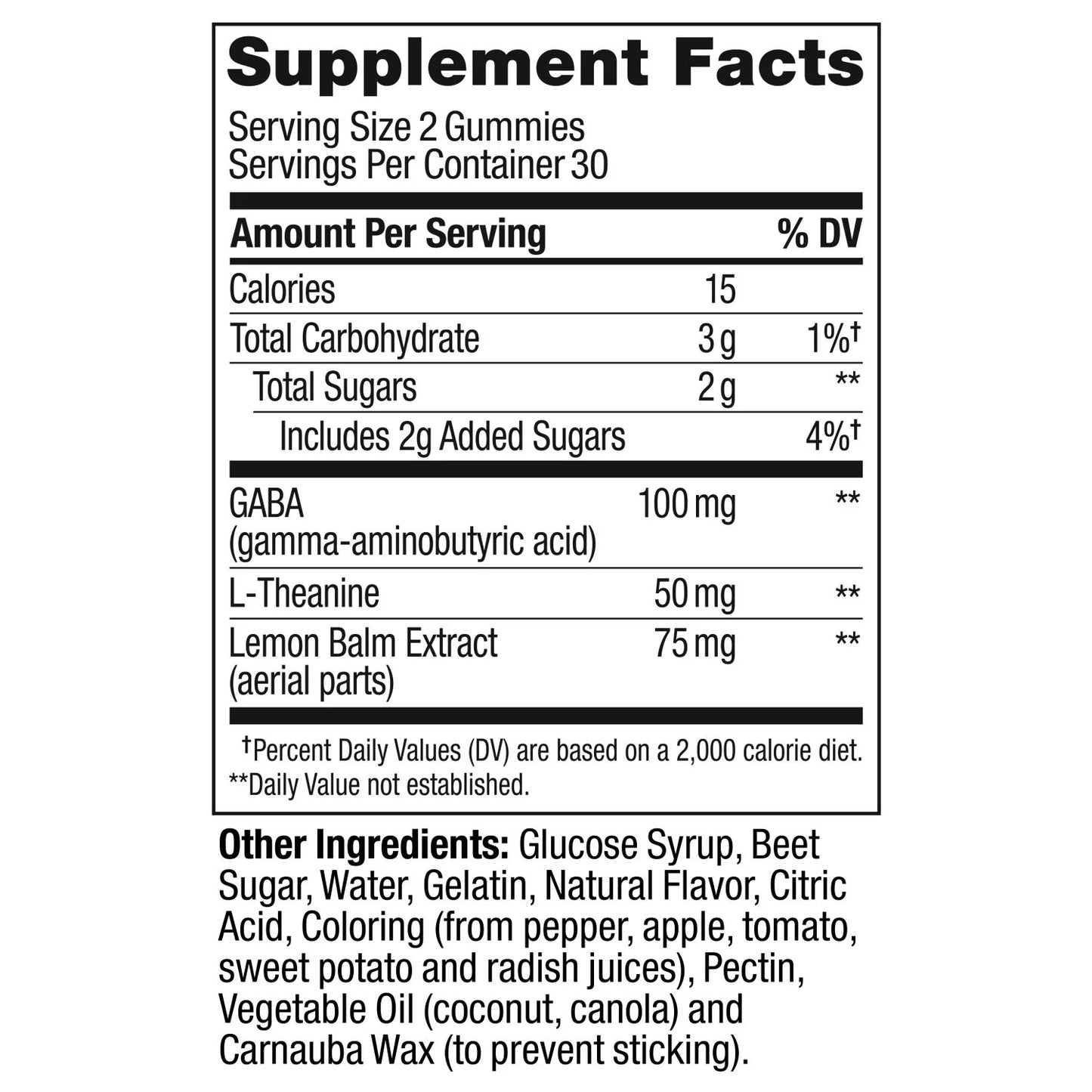 Goodbye Stress Gummy, GABA, L-Theanine, Lemon Balm, Chamomile, Berry, 60 Ct