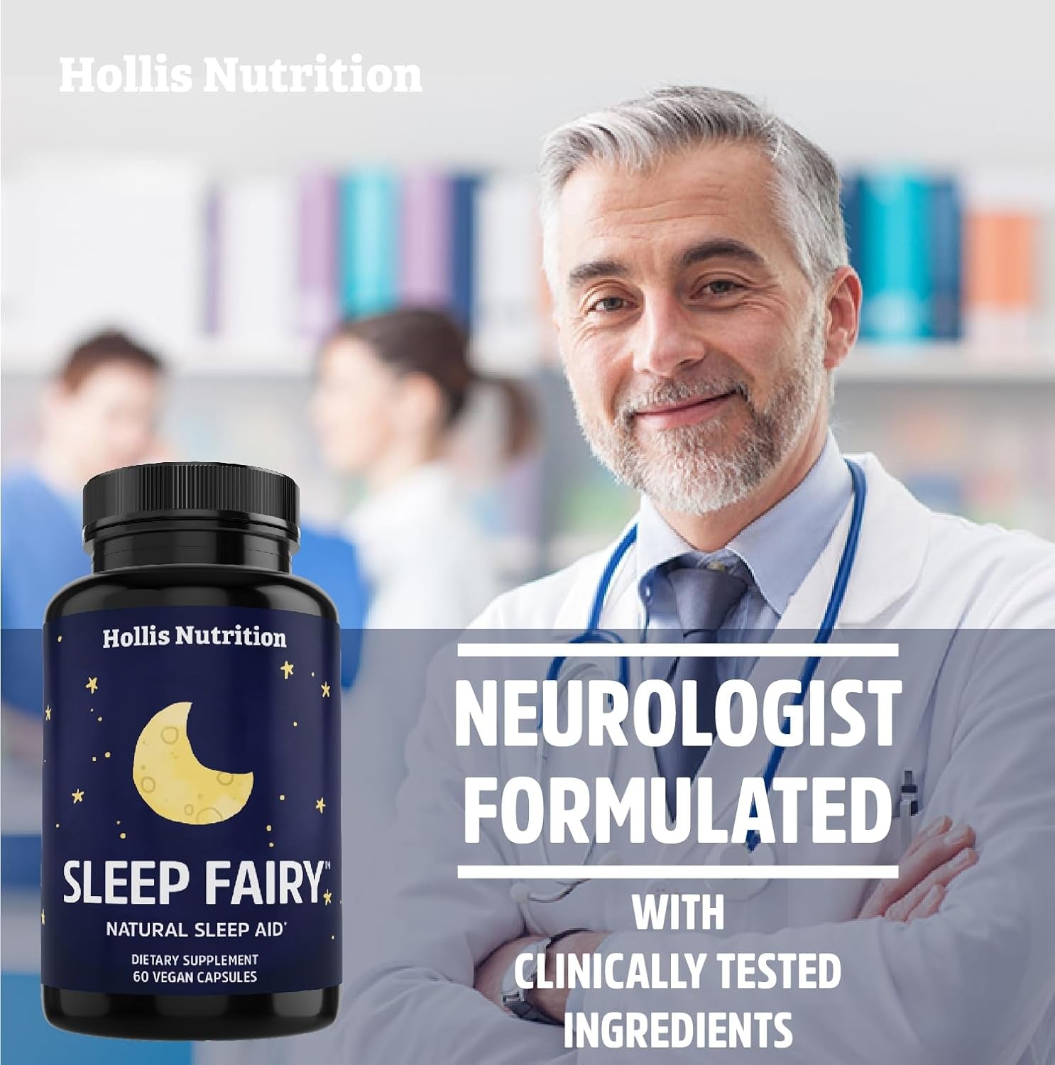 Sleep Fairy Natural Sleep Aid, Melatonin 10Mg, Herbal Vegan Capsules, Non-Habit