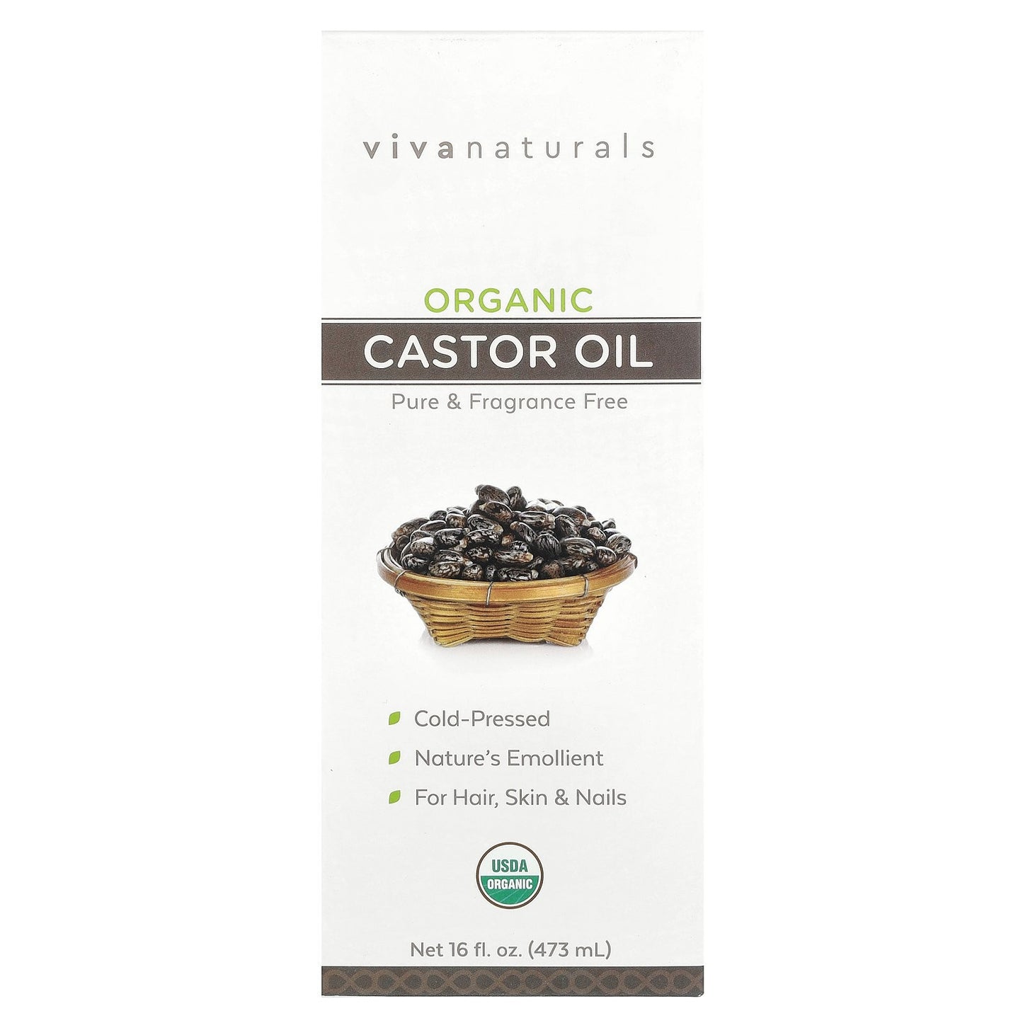 Organic Castor Oil, 16 Fl Oz (473 Ml)