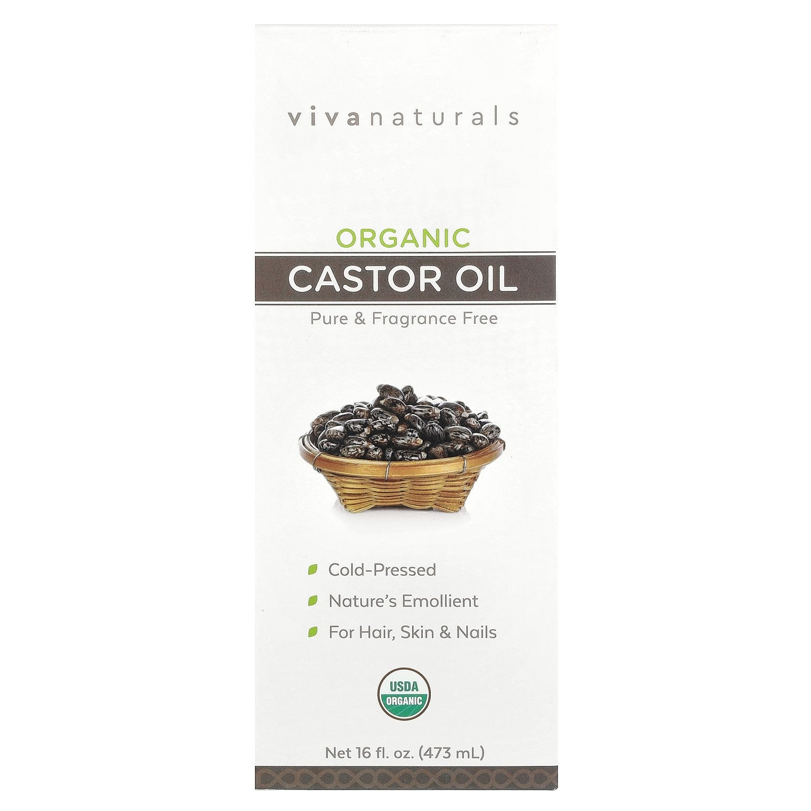 Organic Castor Oil, 16 Fl Oz (473 Ml)