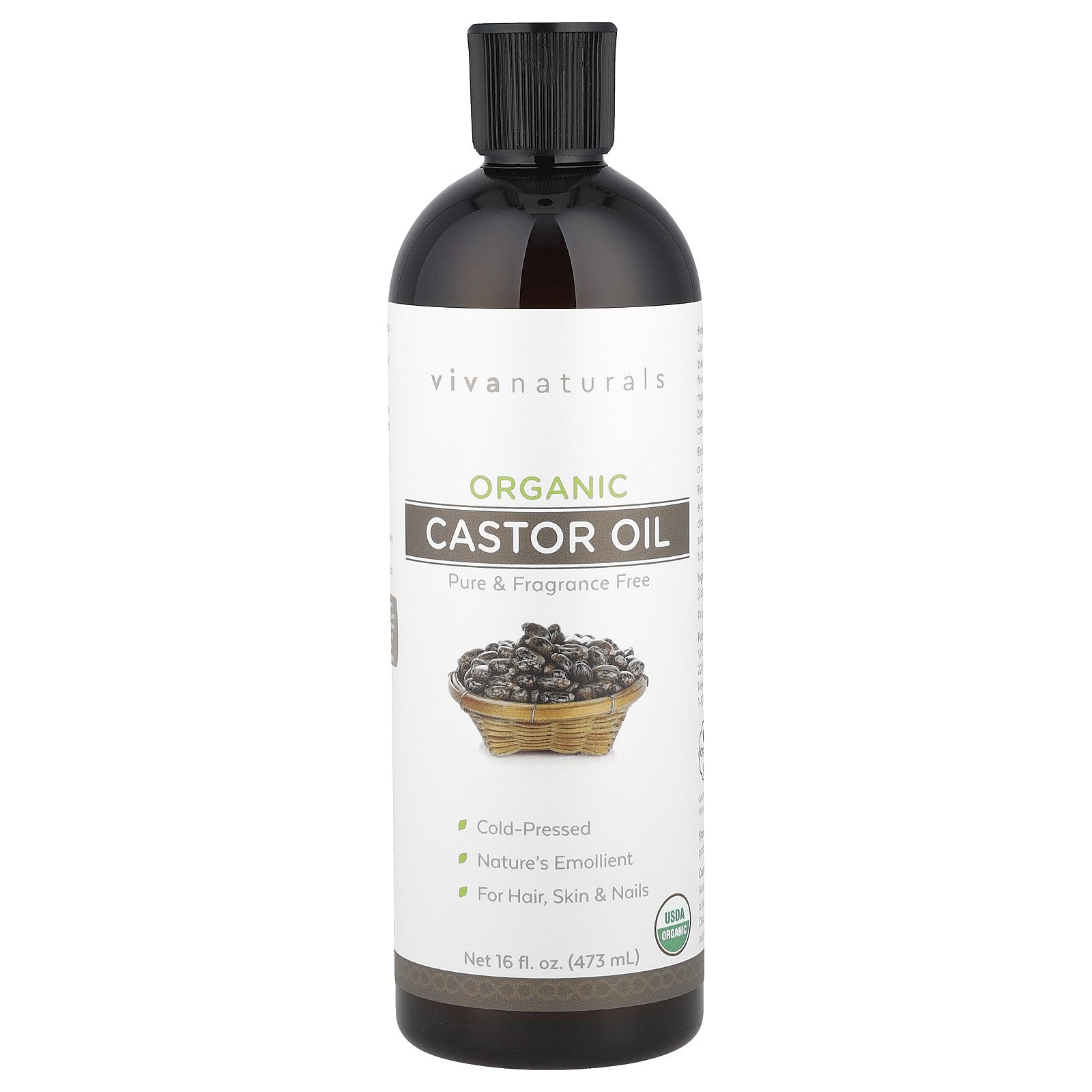 Organic Castor Oil, 16 Fl Oz (473 Ml)