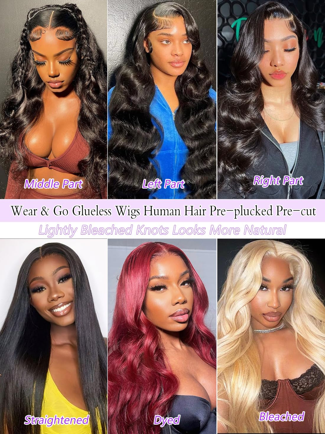 Glueless Wigs Human Hair Pre Plucked Pre Cut 220% Density 30 Inch 5X5 HD Lace Closure Wigs Human Hair Body Wave Lace Front Wigs for Beginners Ready to Go Wig Natural Color