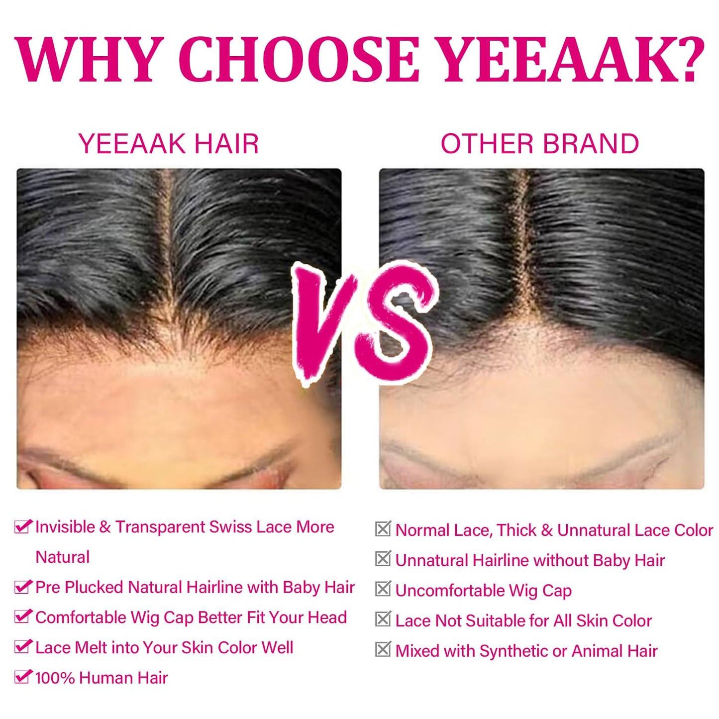 13X4 Deep Wave Lace Front Wigs Human Hair Deep Curly Frontal Wigs for Women 180% Density HD Transparent Lace Wigs Pre Plucked with Baby Hair Super Soft Glueless Wig Natural Black Color 28Inch