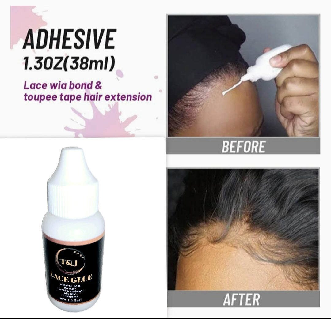T&J Shop Lace Glue-Extreme Hold, Waterproof, 38ml (1.3 fl.oz)